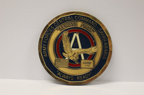 Army Forces Central Command - Saudi Arabia Challenge Coin - Used