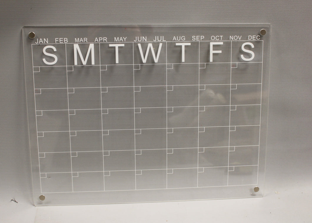 Clear Acrylic Dry Erase Magnetic Weekly Planner - 15 3/4