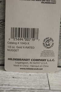 Hildebrandt 1/2 oz Gold X-Rated Nugget - Twin Spin Lure - New