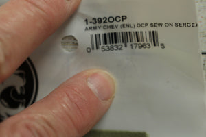 IRA Green OCP Army Chevron - Sew On - Sergeant First Class E-7 - Set of 2 - New