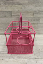 Load image into Gallery viewer, Pink Metal Mesh Organizer - Used