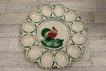 Load image into Gallery viewer, Vintage Italian Hand Painted Rooster Deviled Edd Plate - Used