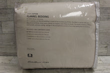 Load image into Gallery viewer, Eddie Bauer 5.4 oz Solid Flannel Comforter Cover - Pearl - Twin - Used