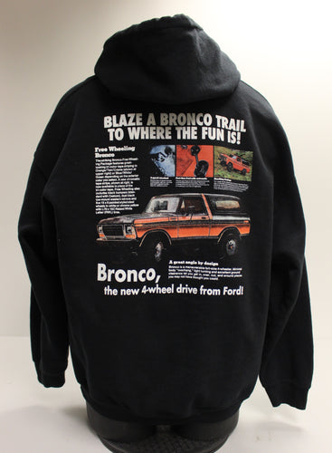Ford Hybrid Apparel Bronco Hoodie - XLarge - Blaze A Bronco Trail - Used