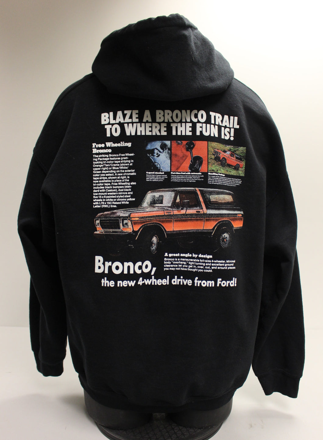 Ford Hybrid Apparel Bronco Hoodie - XLarge - Blaze A Bronco Trail - Used
