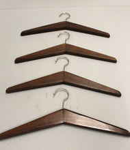 Load image into Gallery viewer, Lot of 4 Vintage Dark Wood Hangers - Used