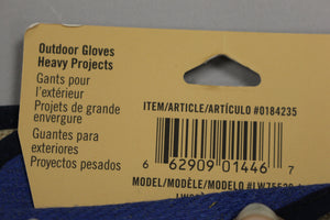 Blue Hawk Large Male Polyester Leather Palm Work Gloves - #0184235 - New