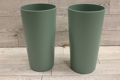 Set of 2 Mainstays 26 oz. Plastic Tumbler - Sage Green - New