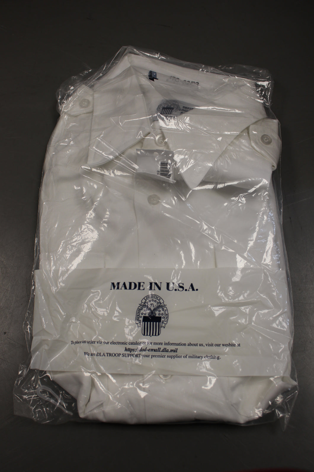 US Army Dress White Shirt - 8405-01-597-9774 - Size: 19 x 34/35 Classic - New!