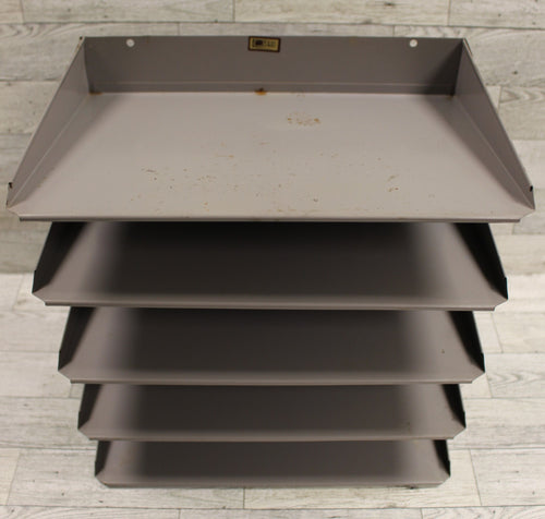 Flash Filing 5 Tier Tray Heavy Duty Filing Tray - Gray - Used