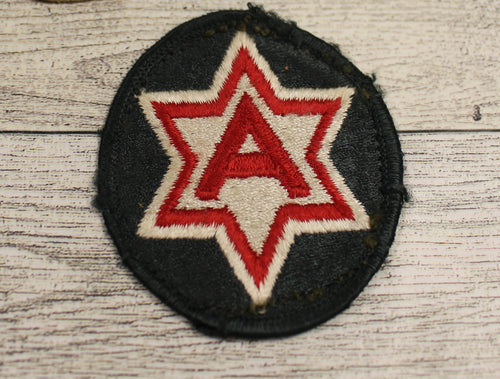 Vintage WWII US Army 6th Army Embroidered Patch - Used