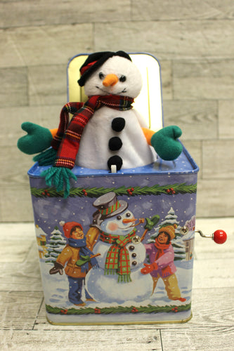 2003 Hallmark Pop! Goes the Snowman Jack-In-The- Box Keepsake Ornament - Used