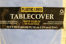 Load image into Gallery viewer, Plastic Lined Tablecover - Blue - 54&quot; x 108&quot; - Set of 2 - New