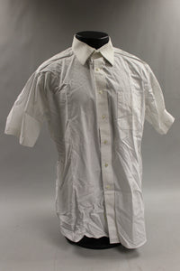 Club Room Short Sleeve White Button Up Dress Shirt - Large (16.5) - Used