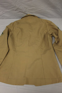 US Army Women's Long Sleeve Dress Shirt - Tan - Not Tuck In - Size: 8 Long - New