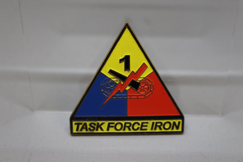 US Army 1st Armored Division Task Force Iron Challenge Coin -Used