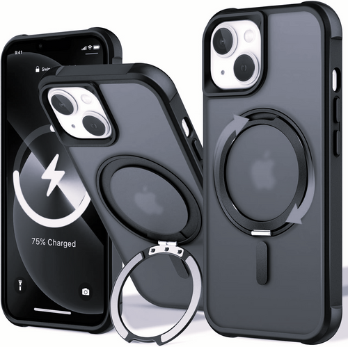 CHAOFEnG 360 Rotatable Stand Ring iPhone 13 Pro Case - Dark Blue - New