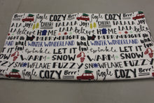 Load image into Gallery viewer, Christmas Fleece King Pillowcase - 36” x 18” - Scottie Dogs &amp; Holiday Words