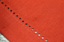 Load image into Gallery viewer, Pack of 12 Hemstitch Cloth Cocktail Napkins - 6 inch - Red - Used