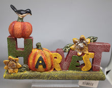 Load image into Gallery viewer, &quot;Harvest&quot; Polyresin Table Sign Decor - Length 9.37&quot; - New