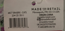 Load image into Gallery viewer, Set of 60 Halloween Bat Shaped Erasers - New