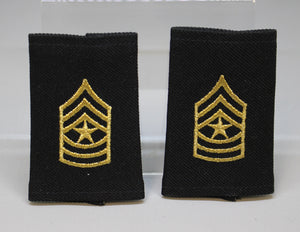 US Army E-9 Sergeant Major Epaulets - Small - Used