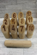 Load image into Gallery viewer, Wooden Molkky Game Set with Storage Box - Used