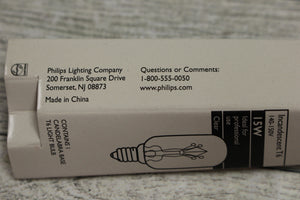 Philips T6 15W Candelabra Base Light Bulb - Set of 4 - New