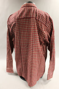 Haband Men's Button Up Plaid Shirt - XL - Red - Used