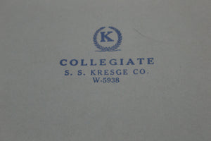 Collegiate S.S. Kresge Co 3 Ring Binder - W-5938 - Blue - Used