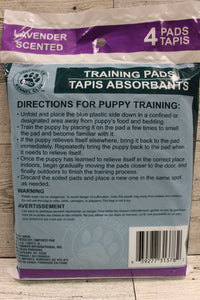 Greenbrier Kennel Club Pet Training Pads - 4 Pack- 22x22 in- Lavender Scent -New