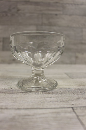 Federal Glass FEG15 Clear Pedestal Low Sherbet Dish - Used