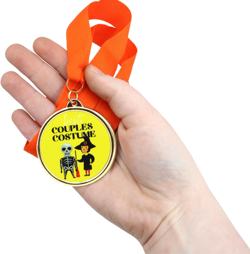 Halloween Best Couples Costume Award Medals - 2.25 Inches - Pack of 2 - New