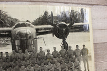 Load image into Gallery viewer, Vintage Authentic and Original Crew In Front Of Plane -Used