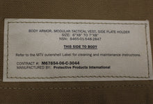 Load image into Gallery viewer, USMC MTV Modular Tactical Vest Side Plate Carrier Holder Pocket - Coyote Brown