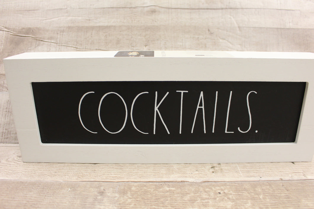 Rae Dunn Wooden Cocktails Sign -New