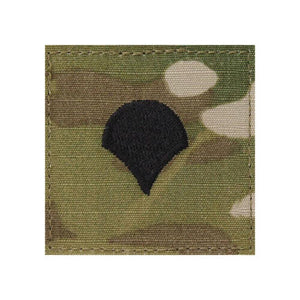 US Army Multicam 2x2 Hook Backing Rank - E4 Specialist - 8455-01-589-7292 - New