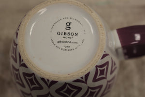 Gibson Home USA Coffee Tea Mug Cup With R Initial -Purple -Used