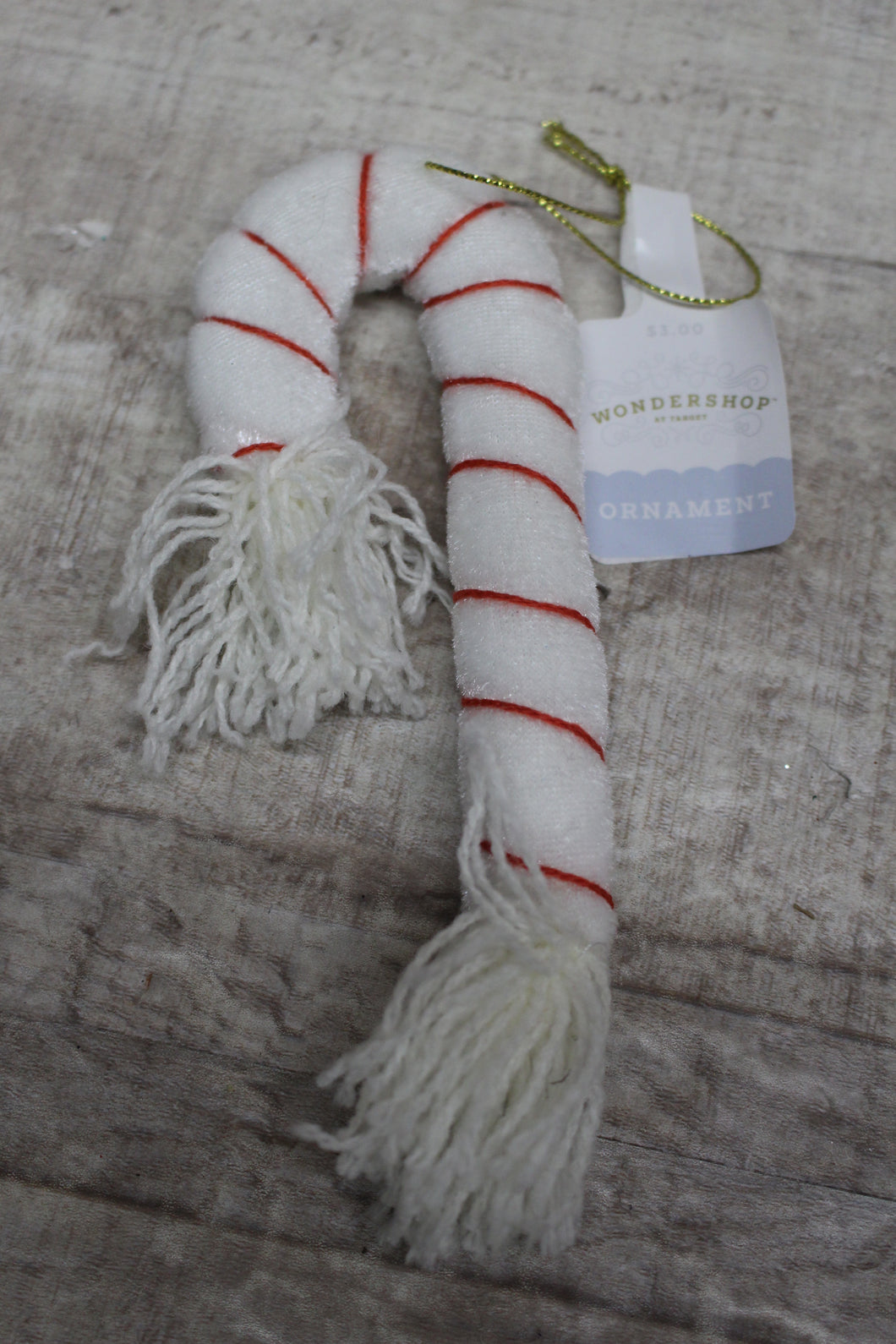 Wondershop By Target Soft White Candy Cane Ornament -New