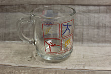 Load image into Gallery viewer, 1980 L.A. Olympic Committee 1984 Olympics Clear Mug Coffee Cup McDonald&#39;s -Used