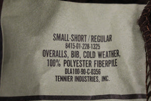 Cold Weather Overalls Bib, 8415-01-228-1325, Small – Short/Regular, New