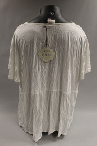 Knox Rose Women's Summer Shirt Size 3XL -White/Black -New