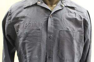 Durable Press Long Sleeve Work Shirt - Size Medium - Blue - Used