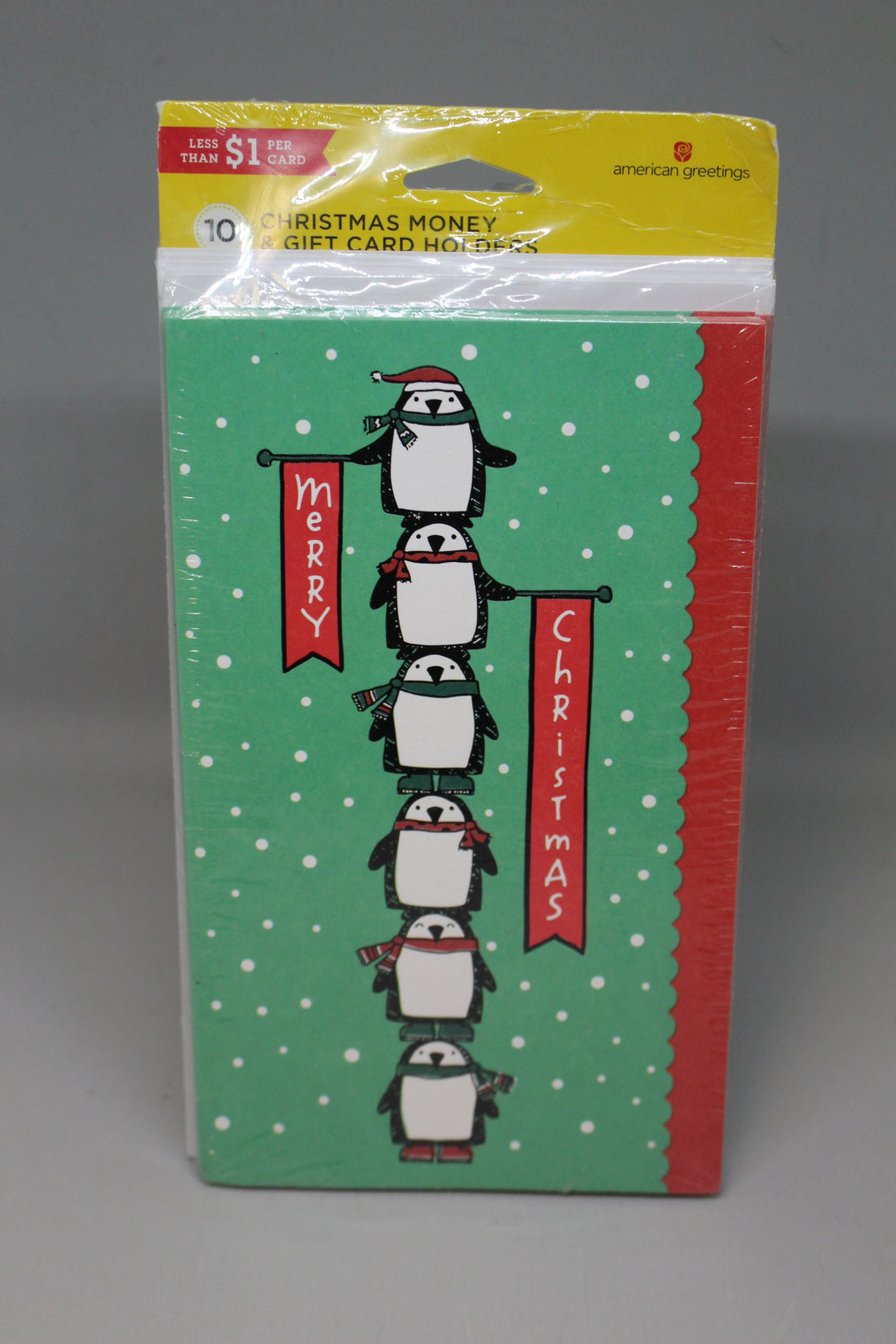 American Greetings Penguin Christmas Card Pack Of 10 -New