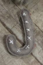 Load image into Gallery viewer, Wondershop By Target Pompom Mini Holiday Stocking With Initial Charm Grey -New
