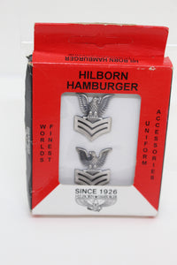 Hilborn Hamburger E-6 Petty Officer Second Class Eagle Rank Insignia Pin, Boxed Set, New!