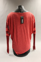 Load image into Gallery viewer, Zeagoo Women&#39;s Boat Neck Mesh Sleeve Shirt Size L -Red -New
