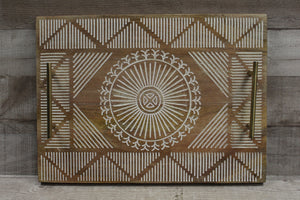 HD Designs Tuscan Villa Decoration Serving Board Tray Platter - New Discolored