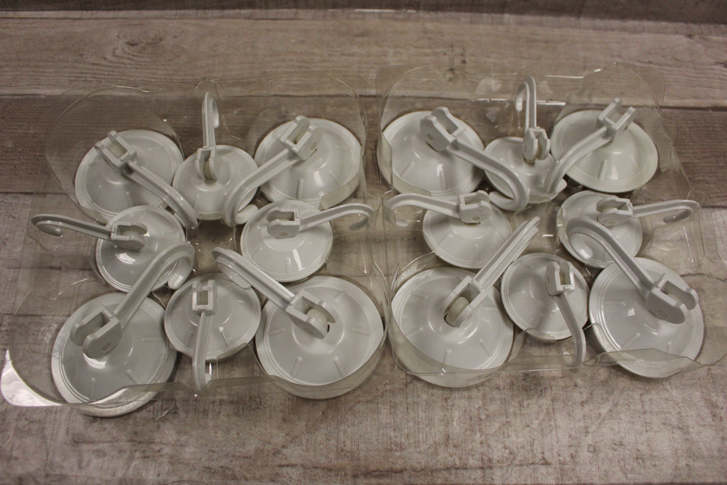 16-Pack Of Snap Hook Cling On Wall Hooks -New