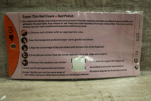 French Manicure Nail Patch Set -Purple/Silver -New